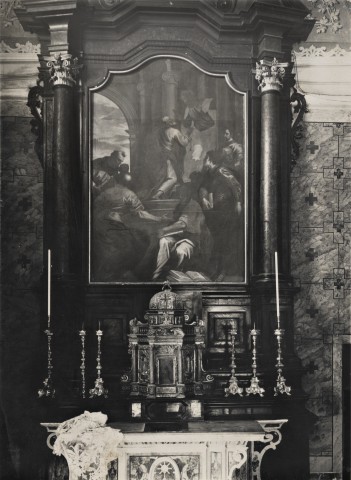 Anonimo — Peranda Santo - sec. XVI/ XVII - Cristo consegna le chiavi a san Pietro — insieme